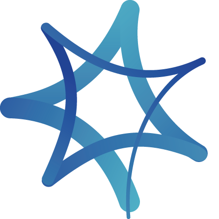 Blue seven sided star used for the Sevenstar Academy logo